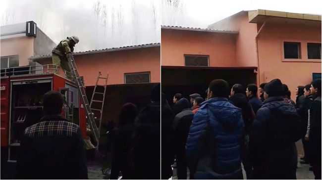 ГУВД Ташкента прокомментировало пожар, произошедший на территории Фархадского авторынка