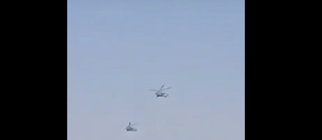 (ВИДЕО) Над Ташкентом пролетели вертолёты