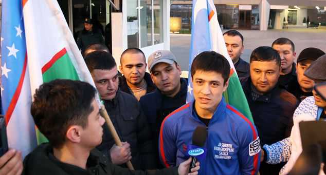 Как встречали одного из лучших боксеров Узбекистана Шохжахона Эргашева?
