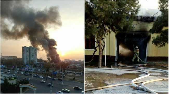 Сегодня рано утром пожар в Ташкенте: тушили 6 пожарных машин, есть пострадавшие