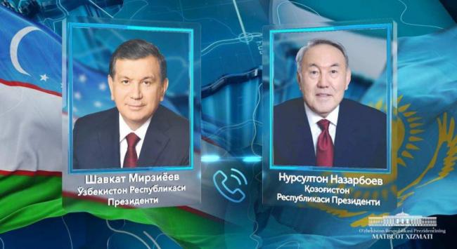 Состоялся телефонный разговор Шавката Мирзиёева с Нурсултаном Назарбаевым