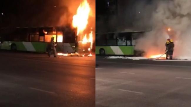 В ГУВД прокомментировали инцидент с возгоранием пассажирского автобуса