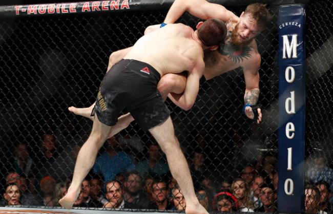 Хабиб Нурмагомедов победил Конора Макгрегора и устроил драку в Лас-Вегасе