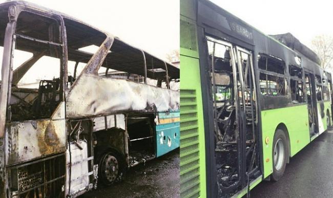 В Ташкенте загорелись два автобуса