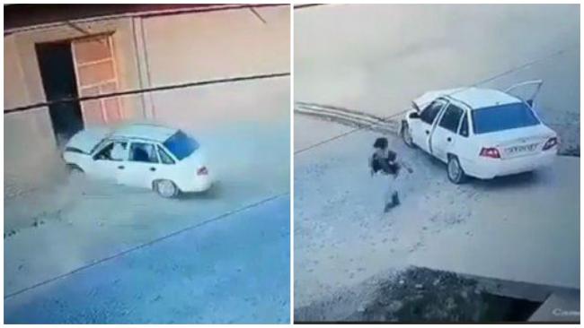 Видео: В Ташкенте дети угнали автомобиль и врезались в ворота