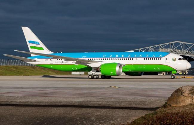 В сети появилось фото нового самолета Президента Узбекистана