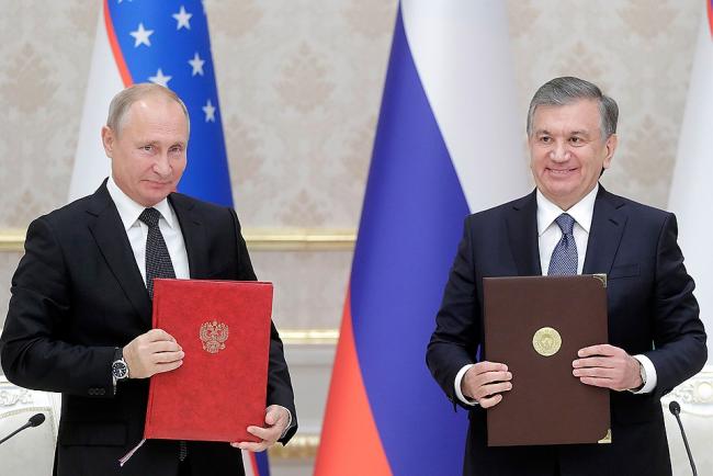 Президент Узбекистана поздравил Владимира Путина