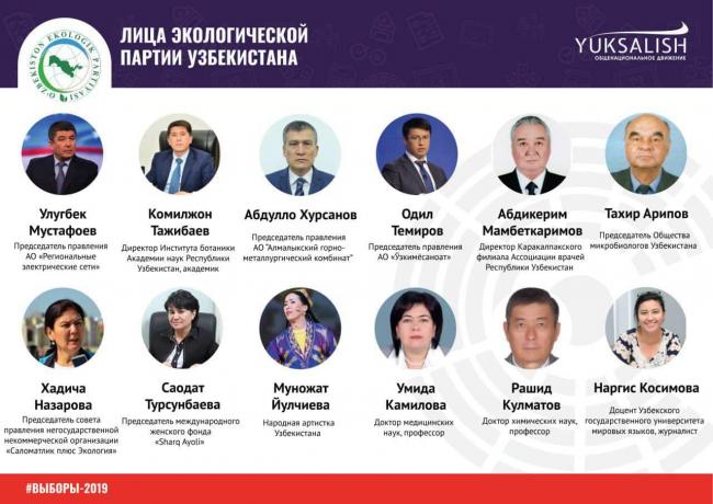 В каких политических партиях состоят узбекские чиновники и видные деятели