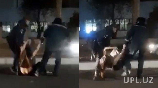 Видео: Правоохранители протащили по асфальту пьяную девушку с пониженной социальной ответственностью в Ташкенте