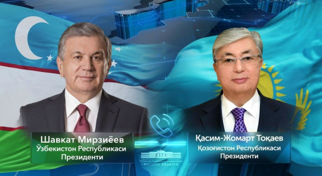 Состоялся телефонный разговор Президента Узбекистана с Президентом Казахстана