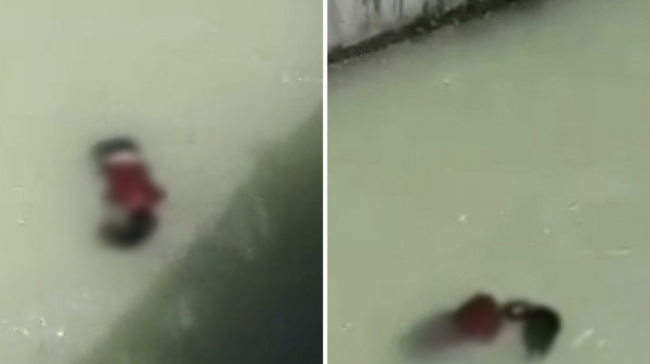 В сети распространилось видео с плывущим в канале телом девушки
