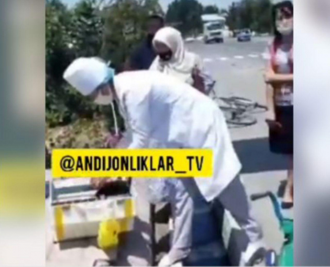 В Андижане 69-летний мужчина упав с велосипеда, скончался на месте инцидента
