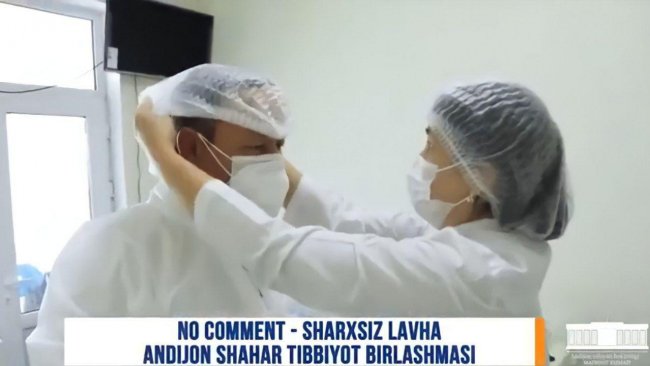 Видео: Хоким Андижанской области лично навестил пациентов с коронавирусом