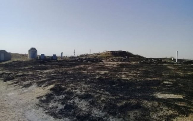 В Самаркандской области произошел пожар на кладбище