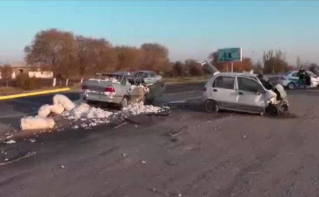 Видео: В Кашкадарьинской области произошло ДТП с участием водителей Matiz и Nexia