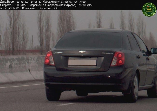 В Ташкентской области водитель Lacetti 36 раз нарушил скоростной режим