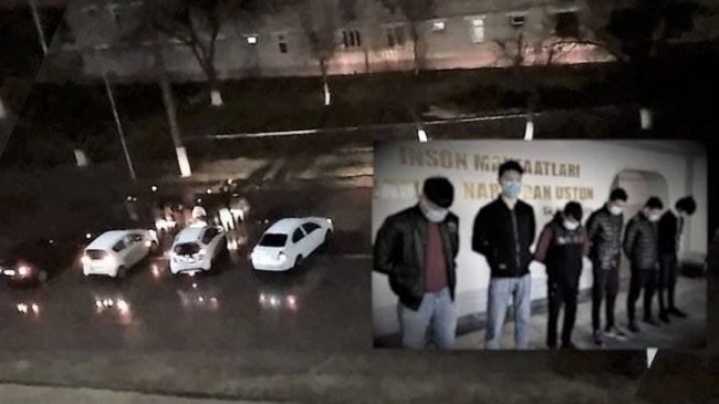 Видео: В Ташкентской области группа молодых людей арестована из-за ночных гонок