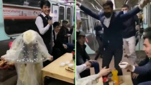 Видео: В Ташкенте наказали молодых людей, устроивших свадьбу в метро