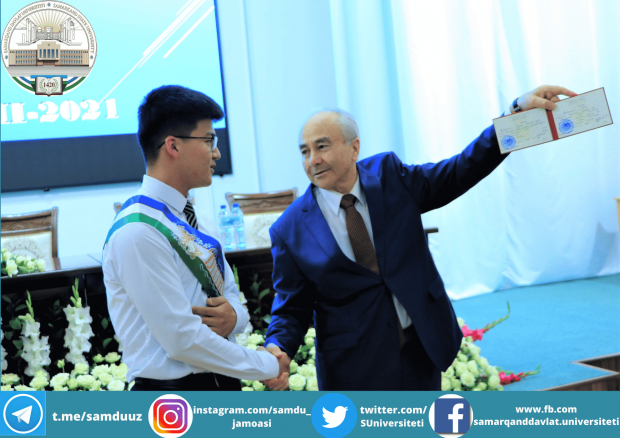 Дипломами награждены выпускники академических лицеев Самаркандского государственного университета