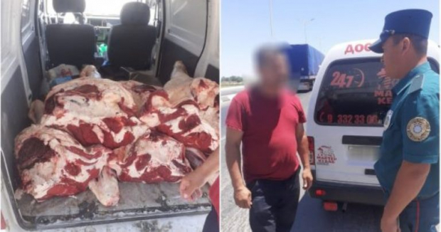 Двое граждан пытались незаконно провезти в Ташкент более тонны мясной продукции