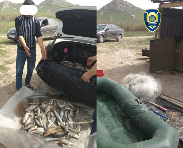 На территории Айдар-Арнасайской системы озёр был задержан браконьер нанёсший ущерб животному миру