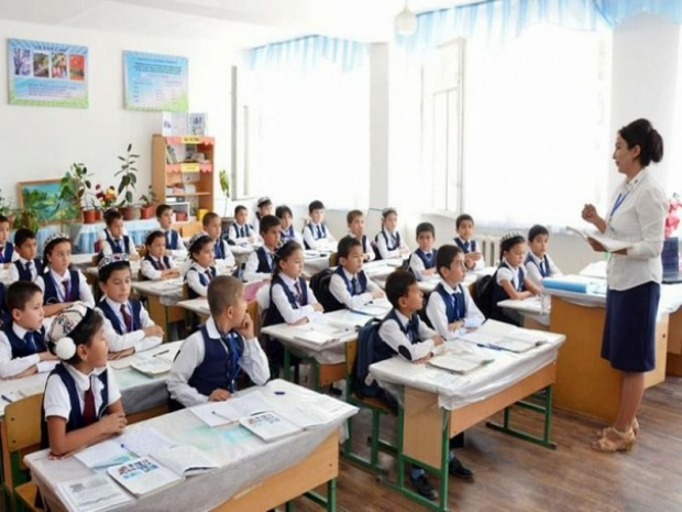На сколько увеличилось количество школ в городах Узбекистана за 5 лет?