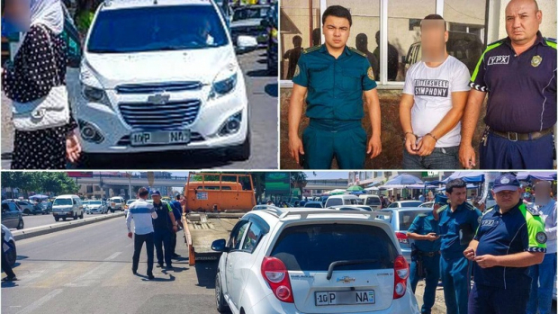 Водитель оказавший сопротивление инспектору ДПС в Янгиюле арестован на 5 суток