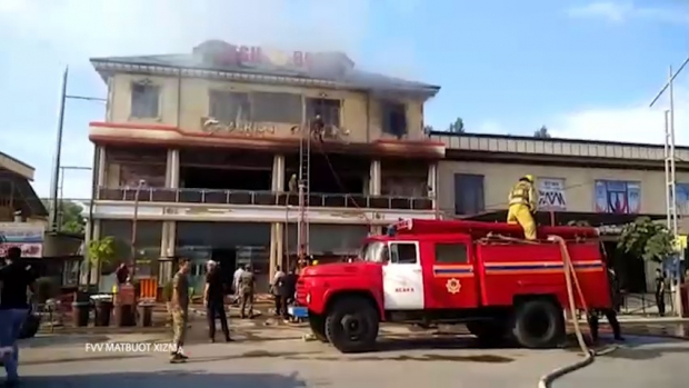 В Андижанской области произошёл пожар в здании кафе национальной кухни