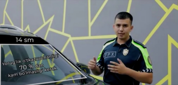 В Узбекистане подробно рассказали о новых правилах тонирования стекол автомобиля