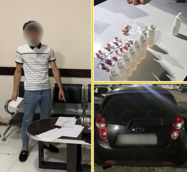 В Чиланзарском районе задержан водитель автомобиля «Spark» с психотропными препаратами
