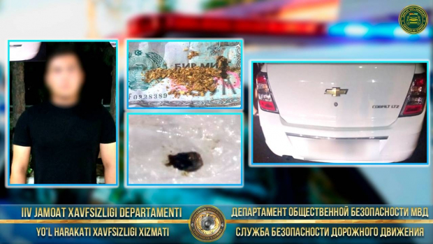 В Янгихаётском районе сотрудники ДПС выявили запрещённые вещества у пассажира автомобиля «Cobalt»