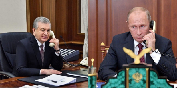 Президенты Узбекистана и России провели очередной телефонный разговор