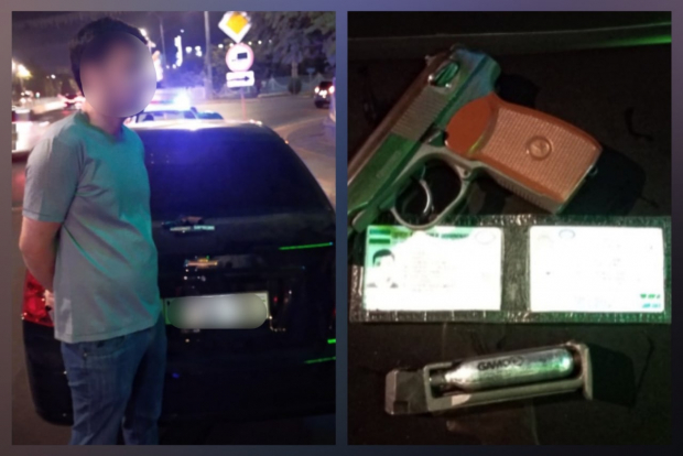 В Ташкенте сотрудники ДПС выявили пистолет в салоне автомобиля «Lacetti»