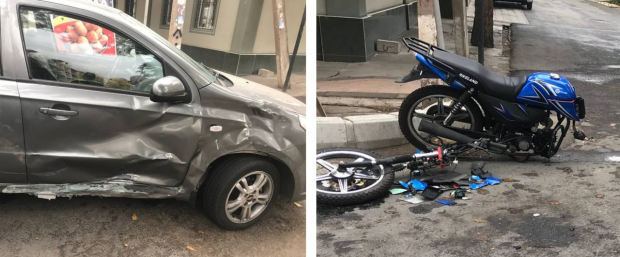 В Чиланзарском районе в результате ДТП пострадал мотоциклист