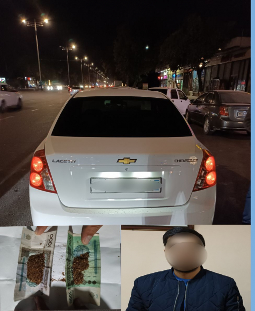 В Ташкенте сотрудники ДПС выявили запрещённые вещества, завёрнутые в банкноты