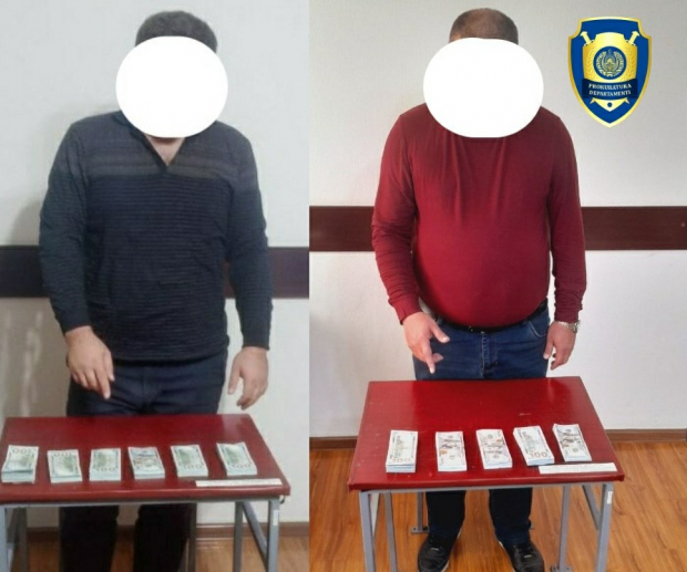 В Ургенче задержан замхокима и сотрудник «Чорванасл» при получении взятки в особо крупном размере