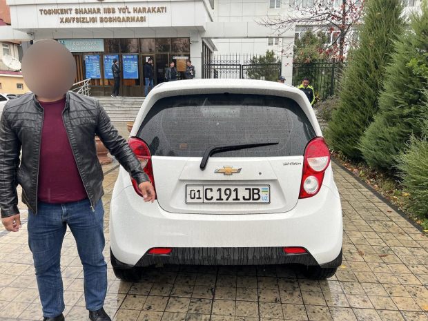 В Ташкенте наказан отец 12-летнего ребёнка, за то что позволил ему сесть за руль автомобиля «Spark»