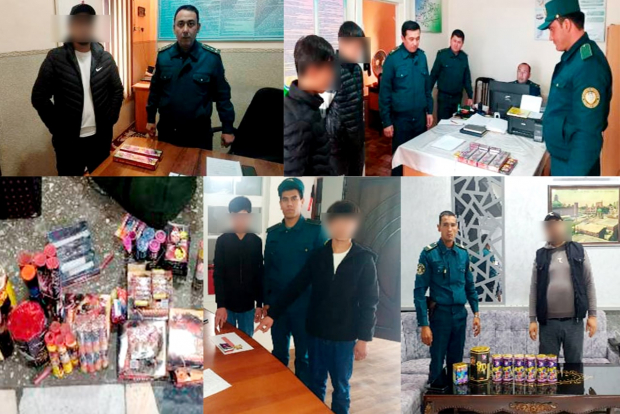 Сотрудники ППС Ферганской области проводят рейды по незаконному хранению и распространению пиротехники