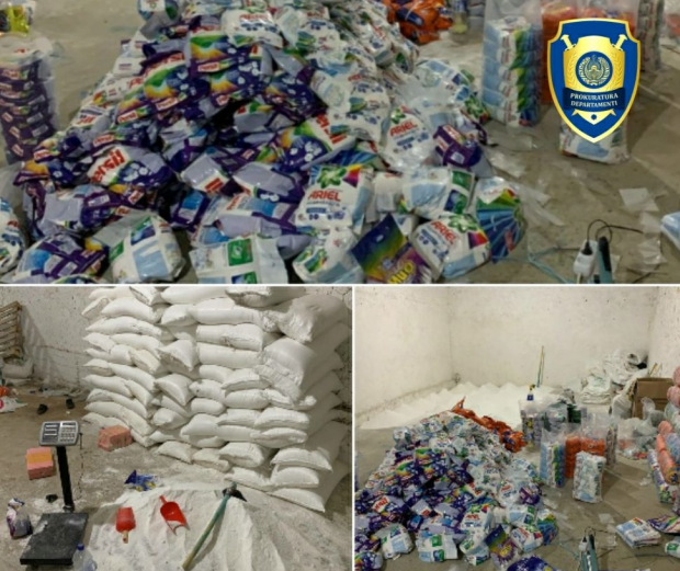 В Ташкенте пресечён сбыт крупной партии контрафактного стирального порошка известных брендов