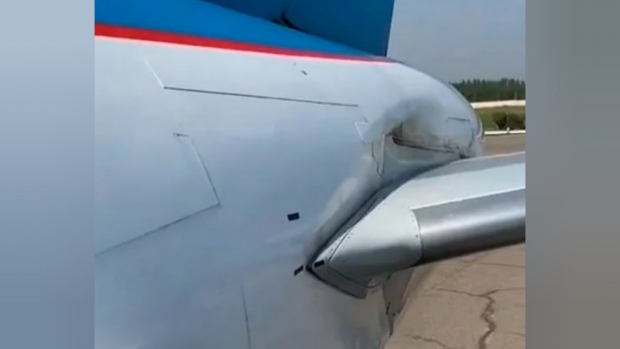 В Uzbekistan Airways прокомментировали «вмятину» на самолете — видео