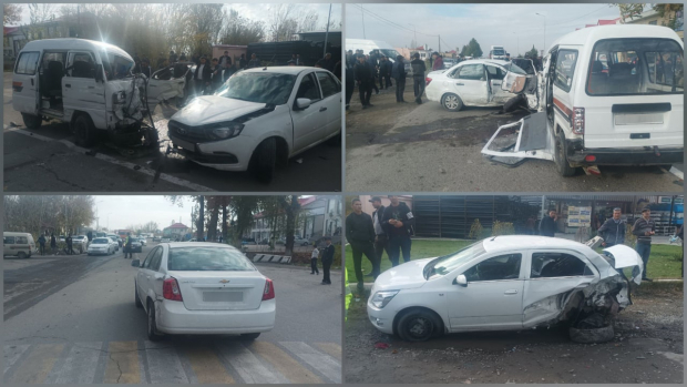 В Каттакургане произошло массовое ДТП со смертельным исходом - видео