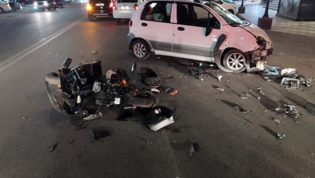 В Чиланзарском районе произошло ДТП между автомобилем «Matiz» и мотороллером