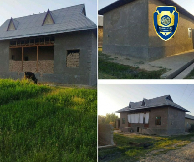 В Кашкадарье четверо граждан самовольно заняли землю фермерского хозяйства и построили дома