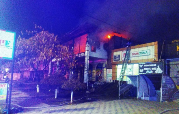 В Шайхантахурском районе произошёл пожар в здании частного детского сада