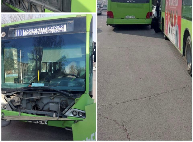 В Ташкенте столкнулись два пассажирских автобуса, есть пострадавшие