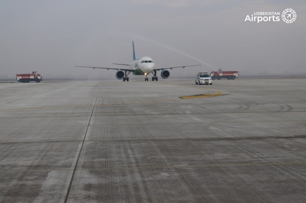Международный аэропорт Термеза вернулся к работе в штатном режиме после реконструкции