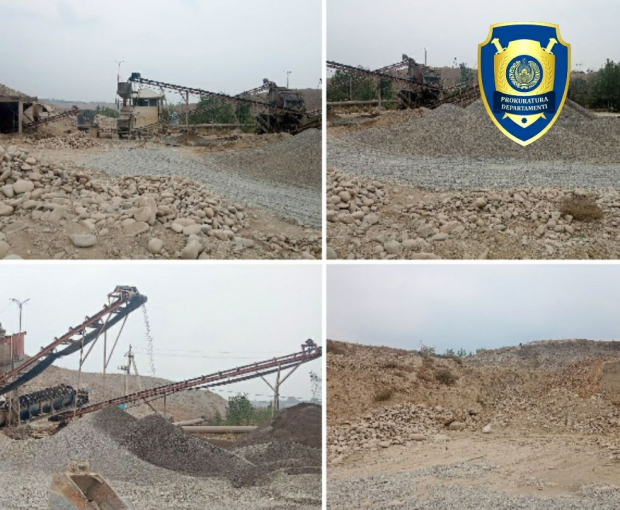 В Наманганской области предприниматель самовольно занял землю и устроил карьер