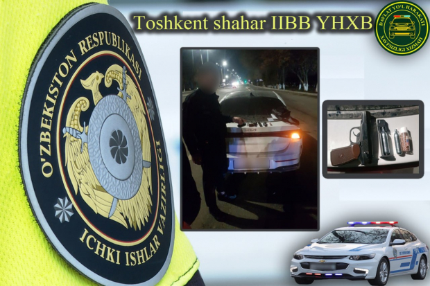 В Ташкенте у 20-летнего водителя автомобиля «KIA» был обнаружен пистолет