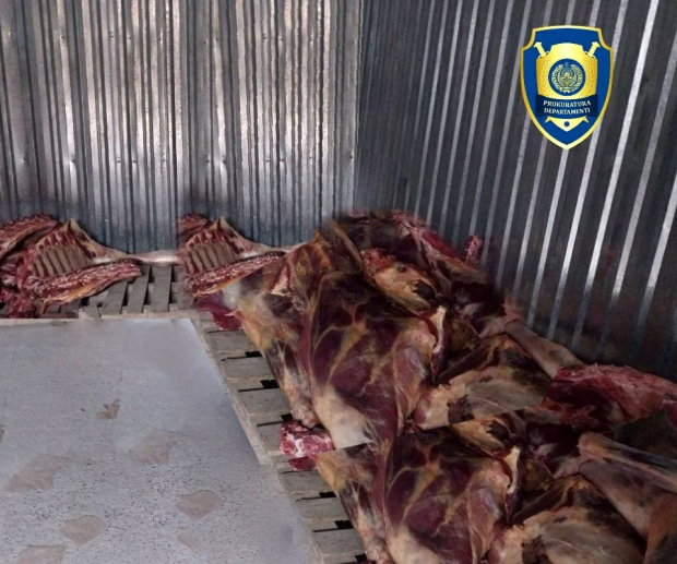 В Сырдарье выявили почти 3 тонны мяса, перевозимого в Ташкент без соответствующих документов