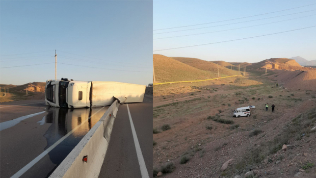 На перевале «Камчик» грузовик столкнул с дороги автомобиль «Damas», есть пострадавшие